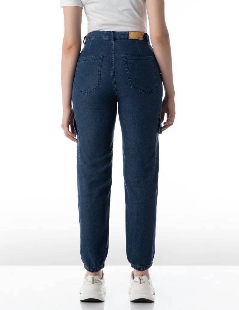 inkd Women's Cargo Pocket Jogger - High-Rise | 100% Cotton